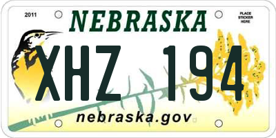 NE license plate XHZ194