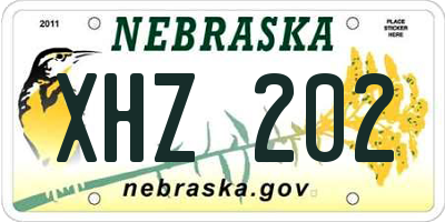 NE license plate XHZ202