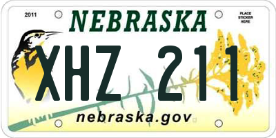 NE license plate XHZ211