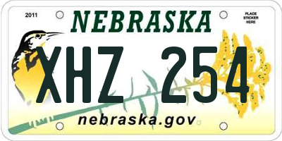 NE license plate XHZ254