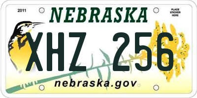 NE license plate XHZ256