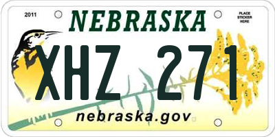 NE license plate XHZ271