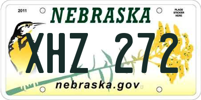 NE license plate XHZ272