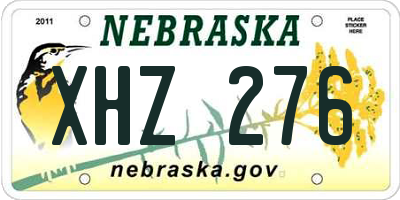 NE license plate XHZ276