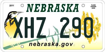 NE license plate XHZ290