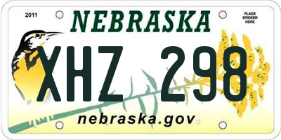 NE license plate XHZ298