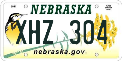 NE license plate XHZ304