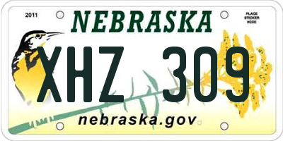 NE license plate XHZ309
