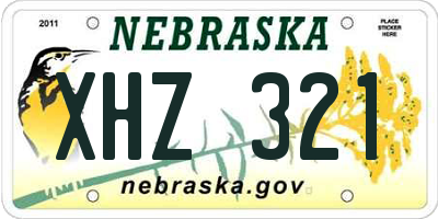 NE license plate XHZ321