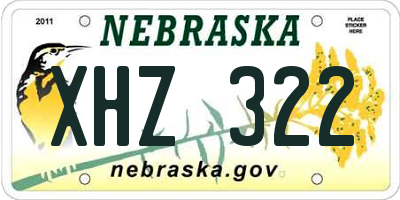 NE license plate XHZ322