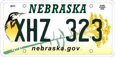 NE license plate XHZ323