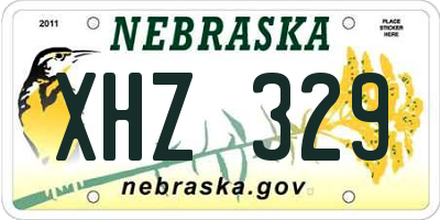 NE license plate XHZ329