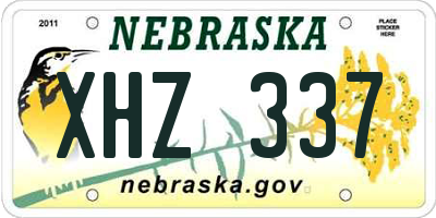 NE license plate XHZ337