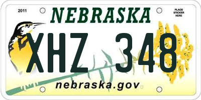 NE license plate XHZ348