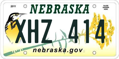 NE license plate XHZ414