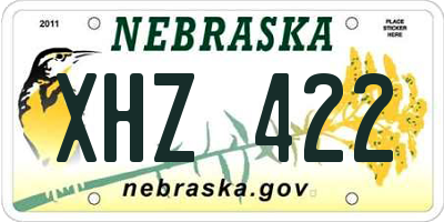 NE license plate XHZ422