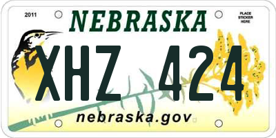NE license plate XHZ424