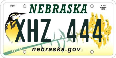 NE license plate XHZ444