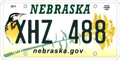 NE license plate XHZ488