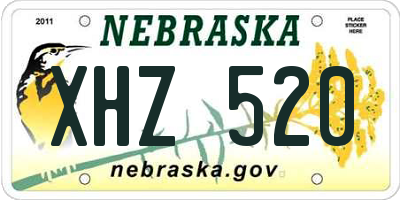 NE license plate XHZ520