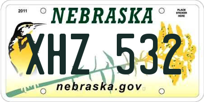 NE license plate XHZ532