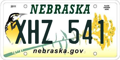 NE license plate XHZ541