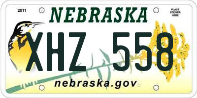 NE license plate XHZ558