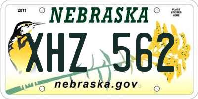 NE license plate XHZ562
