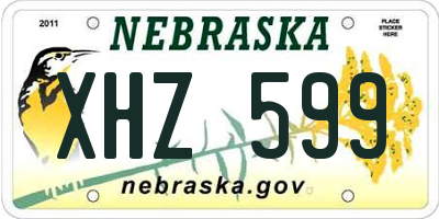 NE license plate XHZ599