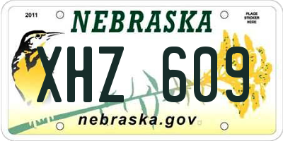 NE license plate XHZ609