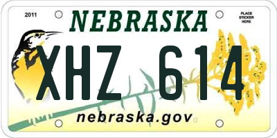 NE license plate XHZ614