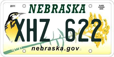 NE license plate XHZ622