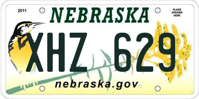 NE license plate XHZ629
