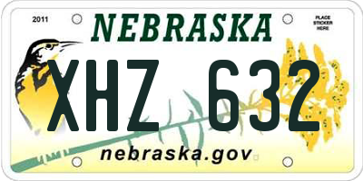 NE license plate XHZ632