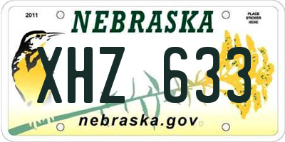 NE license plate XHZ633