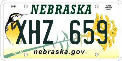 NE license plate XHZ659