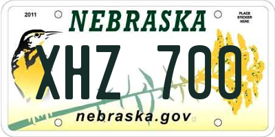 NE license plate XHZ700