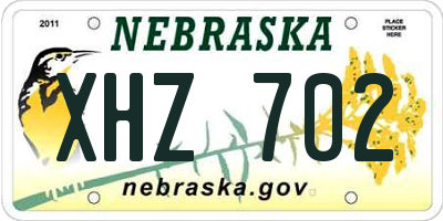 NE license plate XHZ702