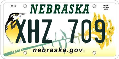 NE license plate XHZ709
