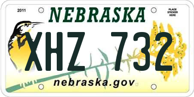 NE license plate XHZ732