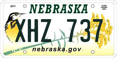 NE license plate XHZ737