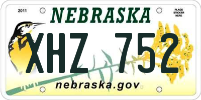NE license plate XHZ752