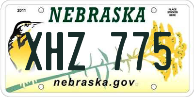 NE license plate XHZ775