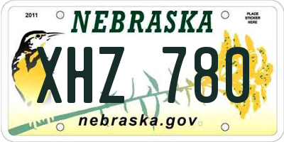 NE license plate XHZ780