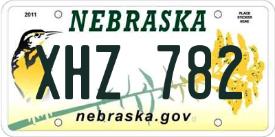 NE license plate XHZ782