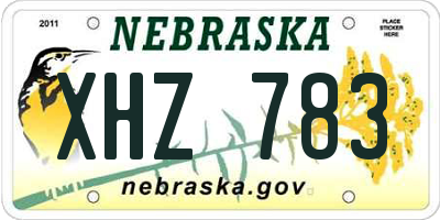 NE license plate XHZ783