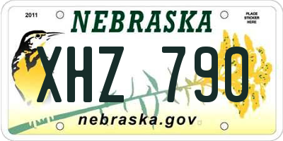 NE license plate XHZ790