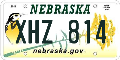 NE license plate XHZ814