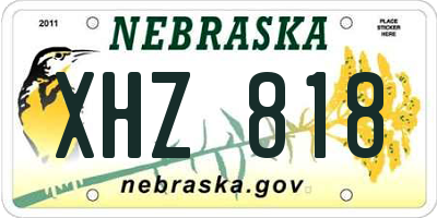 NE license plate XHZ818