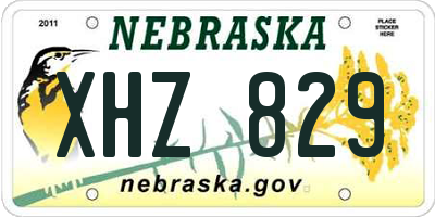 NE license plate XHZ829